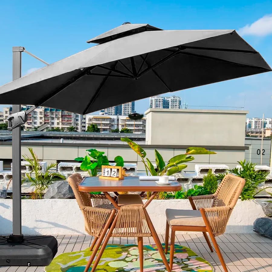 Quitasol WINDPROOF – UV – LED de 3x3M - imagen 3