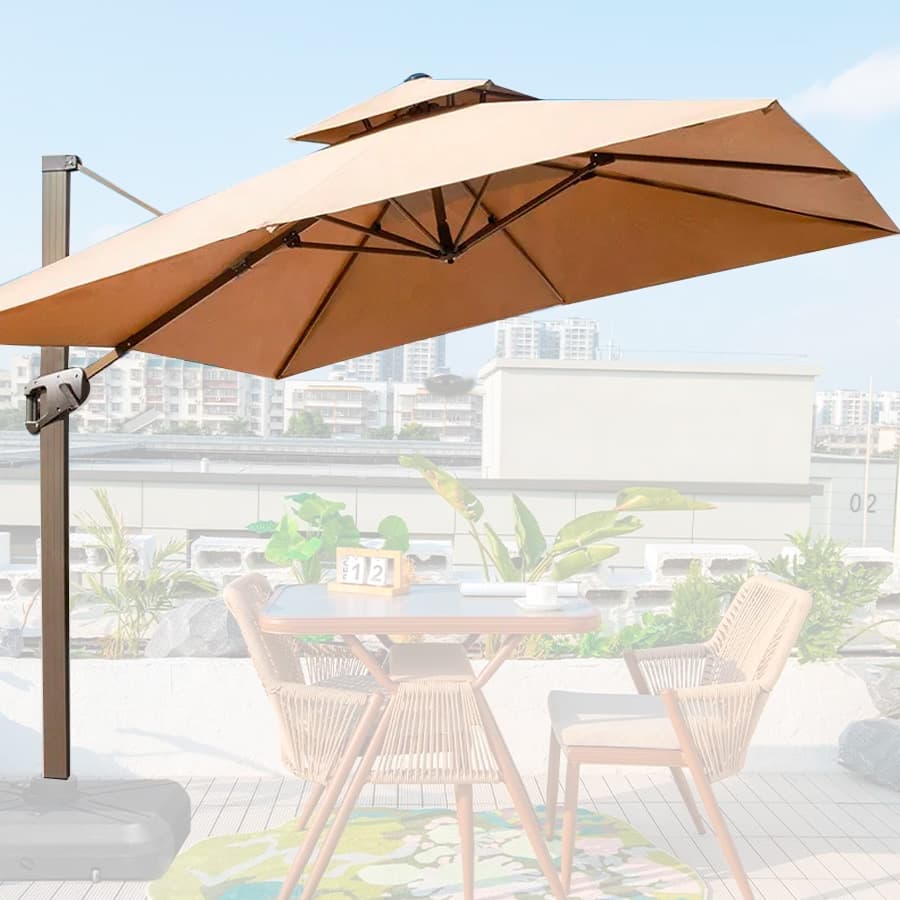 Quitasol WINDPROOF – UV – LED de 3x3M