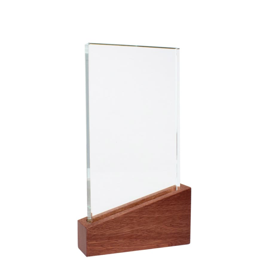 Trofeo Galvano de Madera y Cristal «Lido»