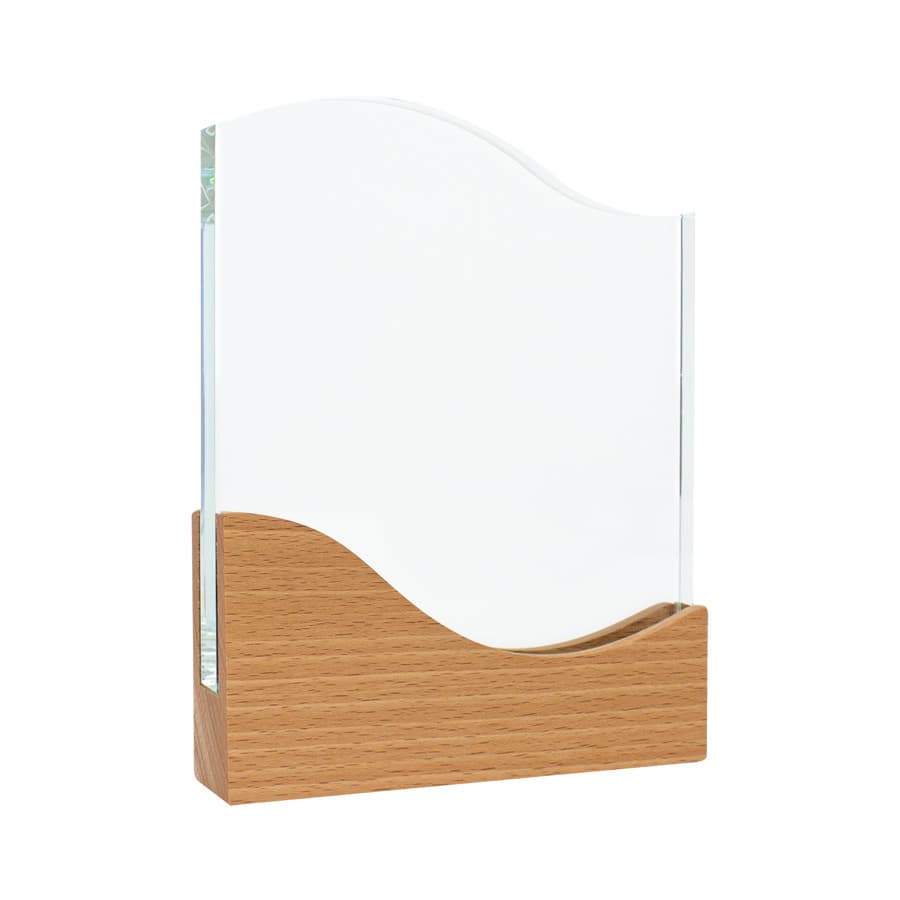 Trofeo Galvano de Madera y Cristal «Wave» - imagen 2
