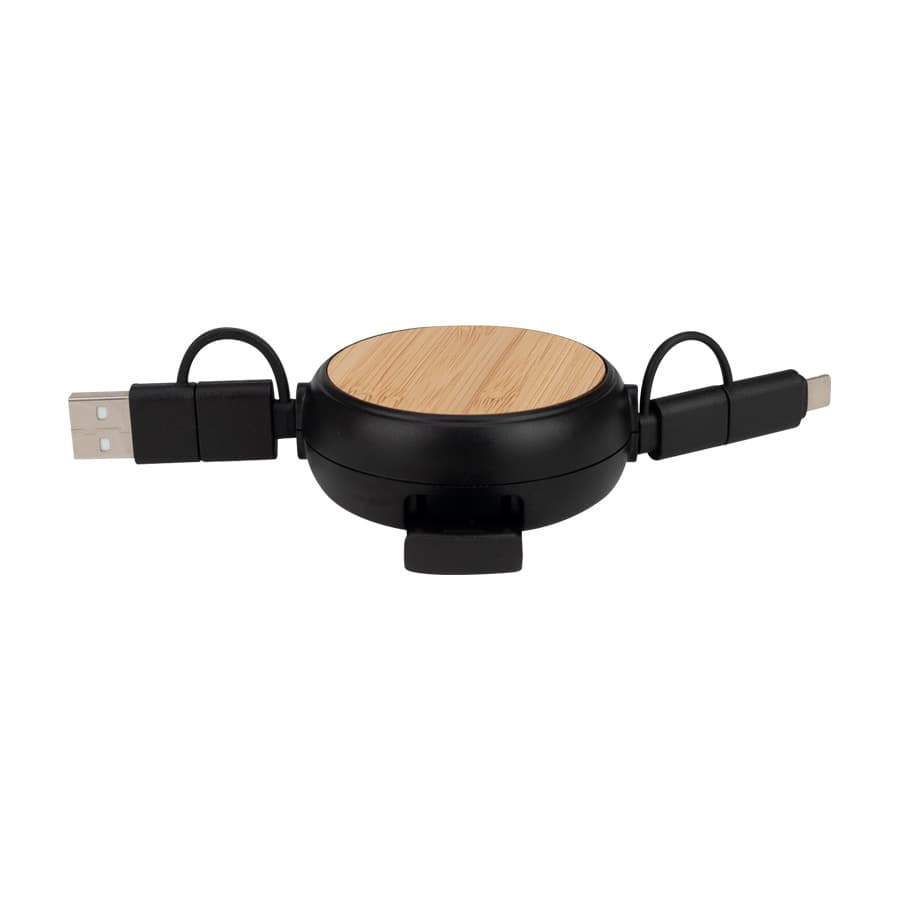 Connect Multicargador Retráctil 4 en 1 de ABS/Bamboo - imagen 10