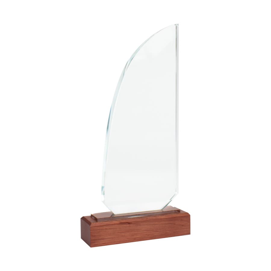 Trofeo Galvano de Madera y Cristal «Sail» - imagen 3