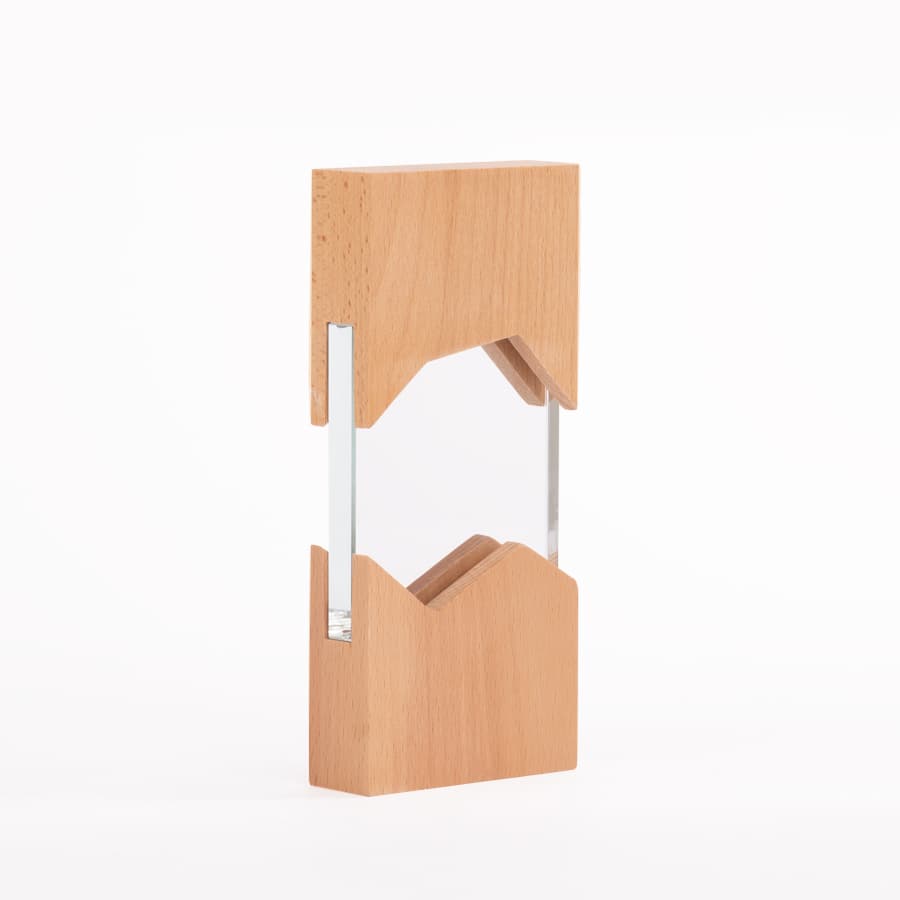 Trofeo Galvano de Madera y Cristal «Steven»