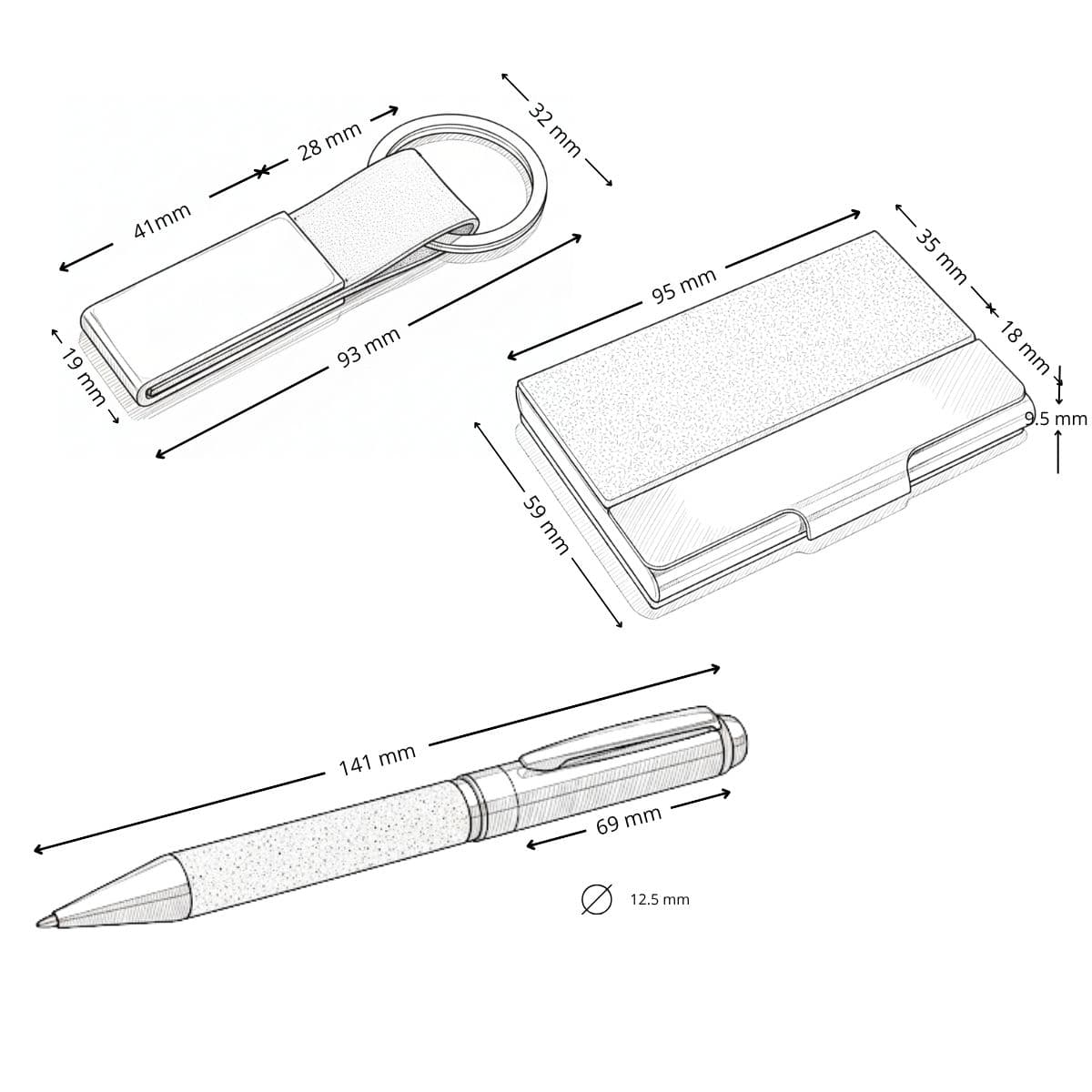 Set TORAJA: Bolígrafo, Llavero y Porta tarjetas - imagen 5