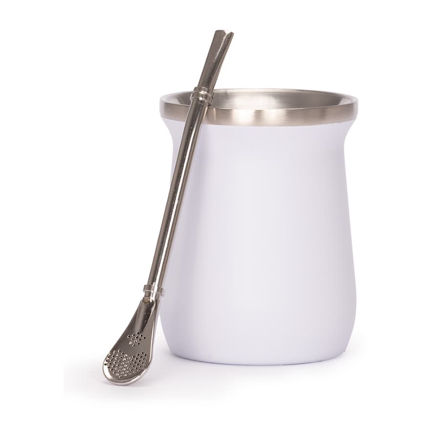 Vaso Térmico metálico «MATE» 300ml. con Bombilla - imagen 3