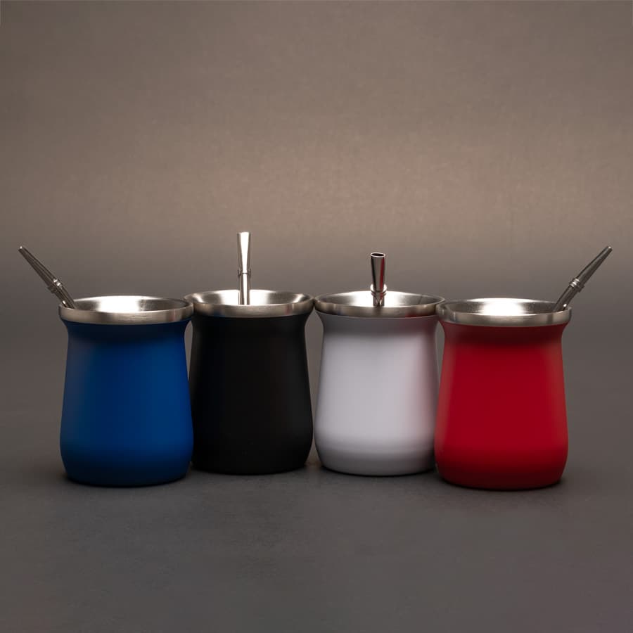 Vaso Térmico metálico «MATE» 300ml. con Bombilla - imagen 17