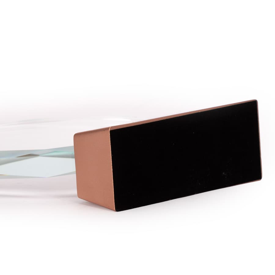 Trofeo Galvano de Cristal «RUNE» con base encobrizada. - imagen 7