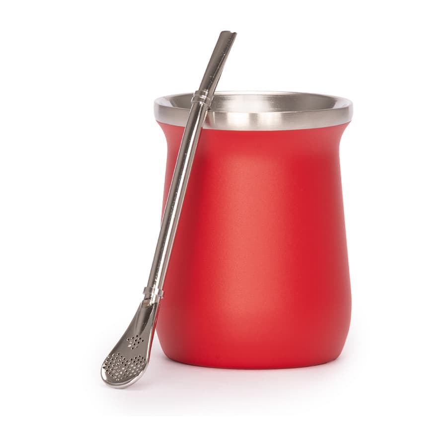 Vaso Térmico metálico «MATE» 300ml. con Bombilla - imagen 6