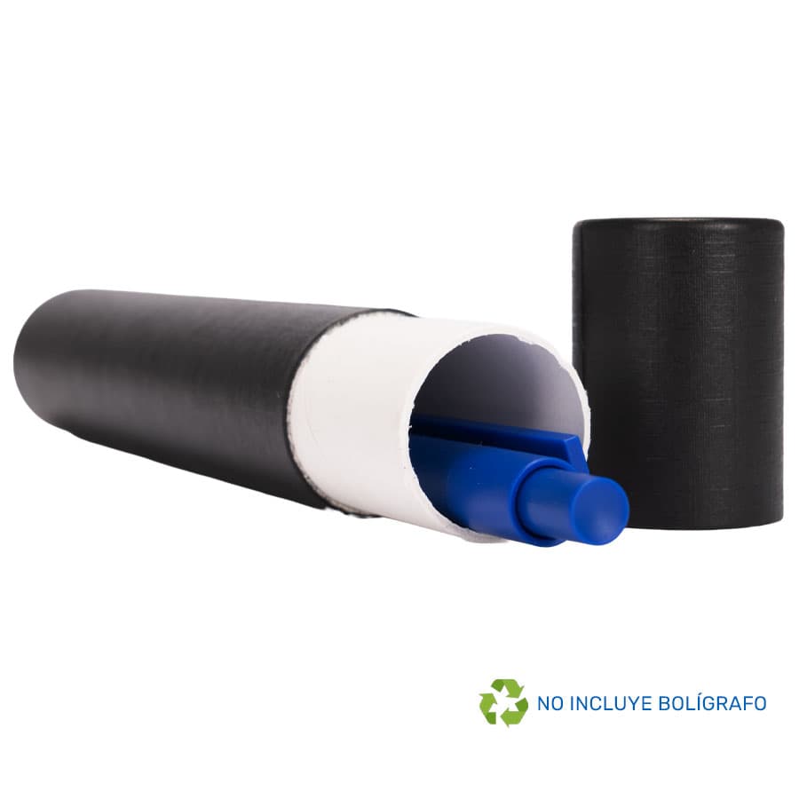 Tubo Porta-Lápiz o Bolígrafo, en cartón forrado negro. - imagen 3