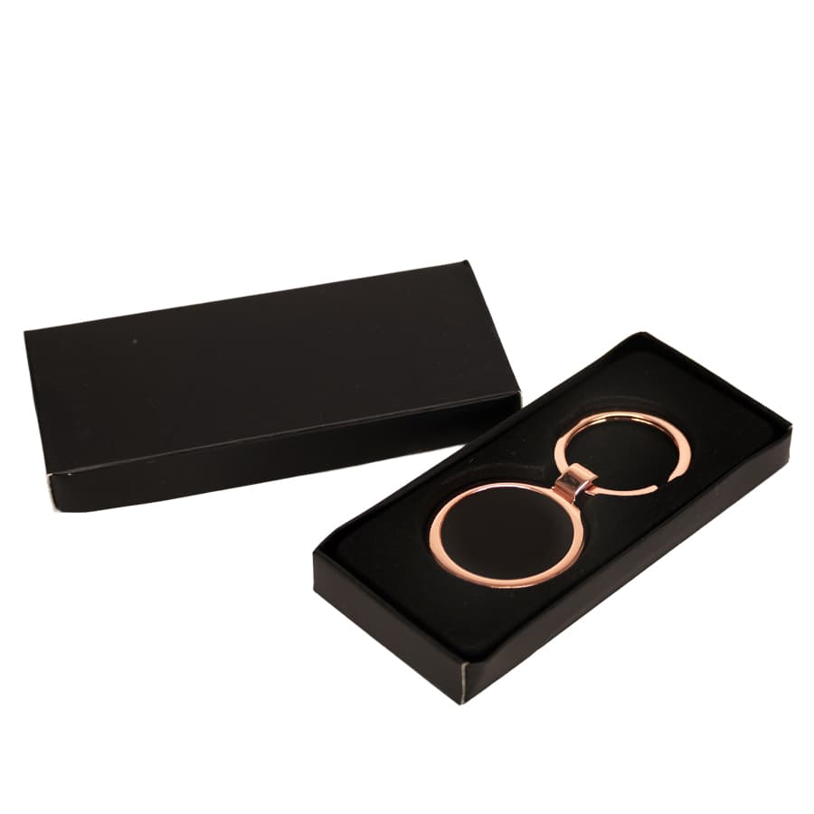 Llavero redondo encobrizado negro «PETE» - imagen 3