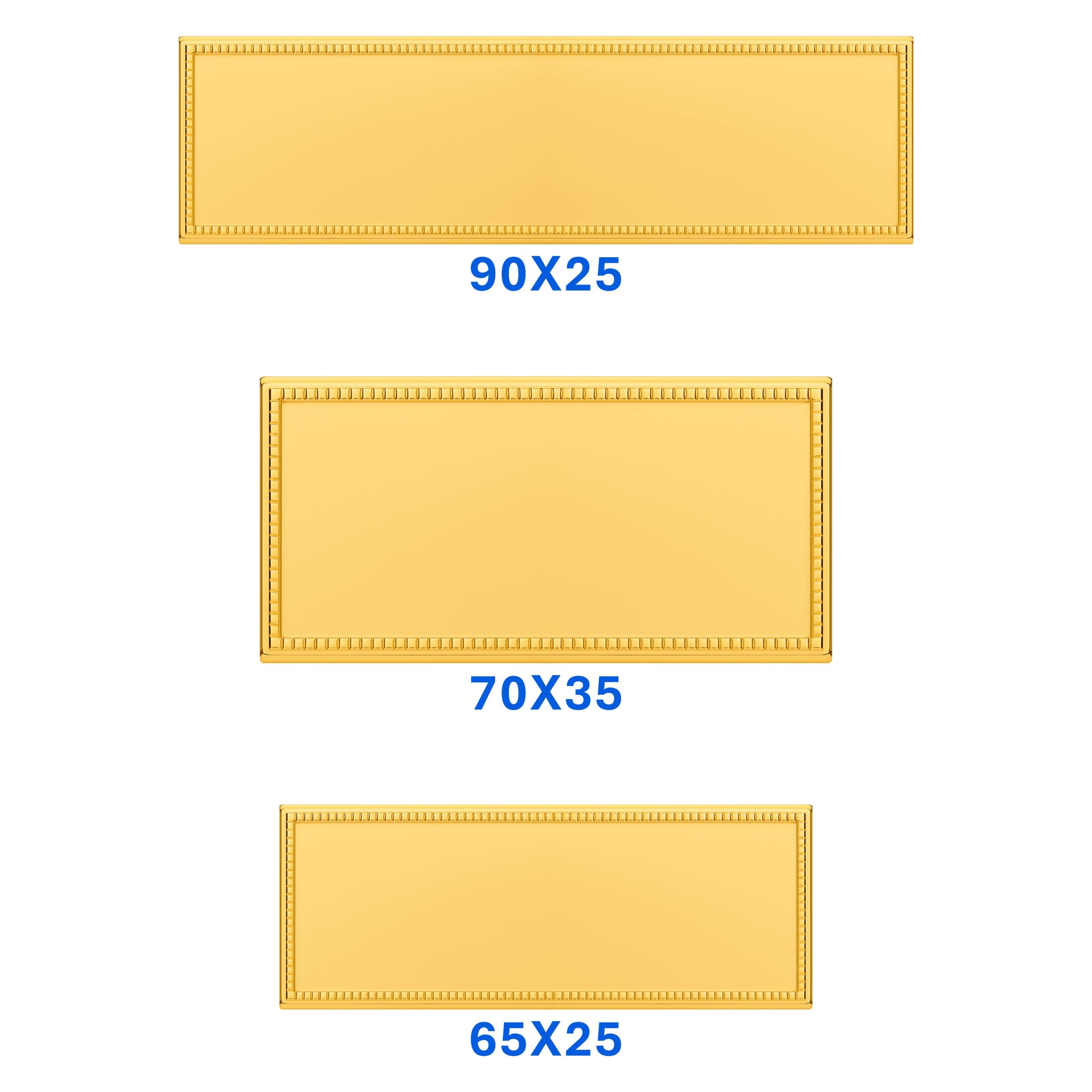 Placa Aluminio Dorada