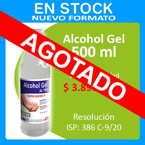 Alcohol Gel 500 ml.