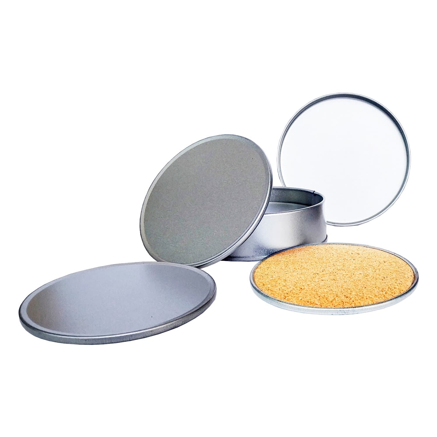 Set de Posavasos Aluminio Corcho T13