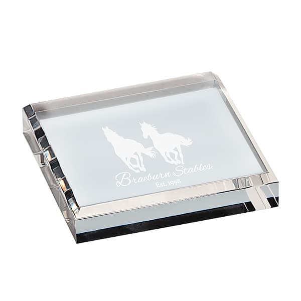 Acrílico Cuadrado Clear Pisapapeles BACO044