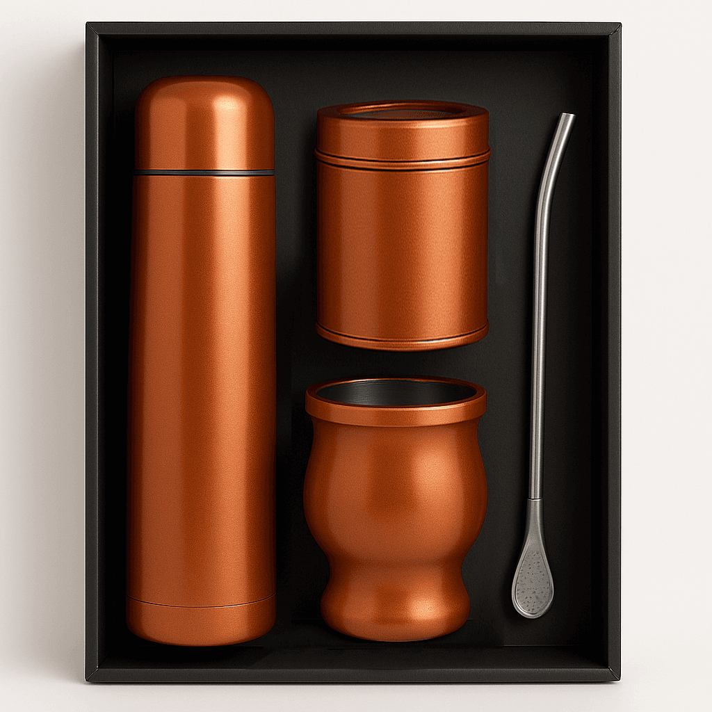 Set de Mate color Cobre con Bolso MAT01