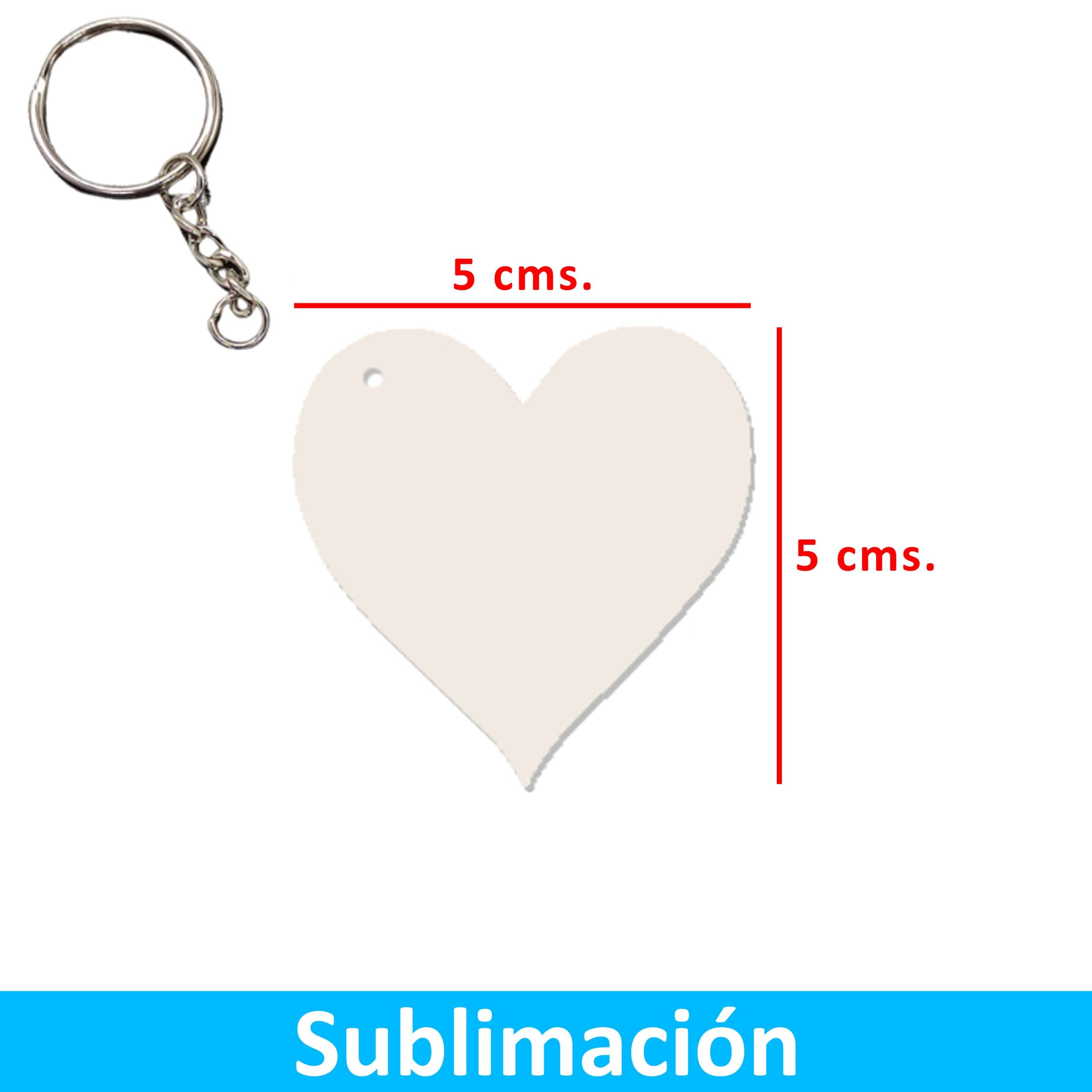 Llavero Acrílico Sublimable Corazón NI35