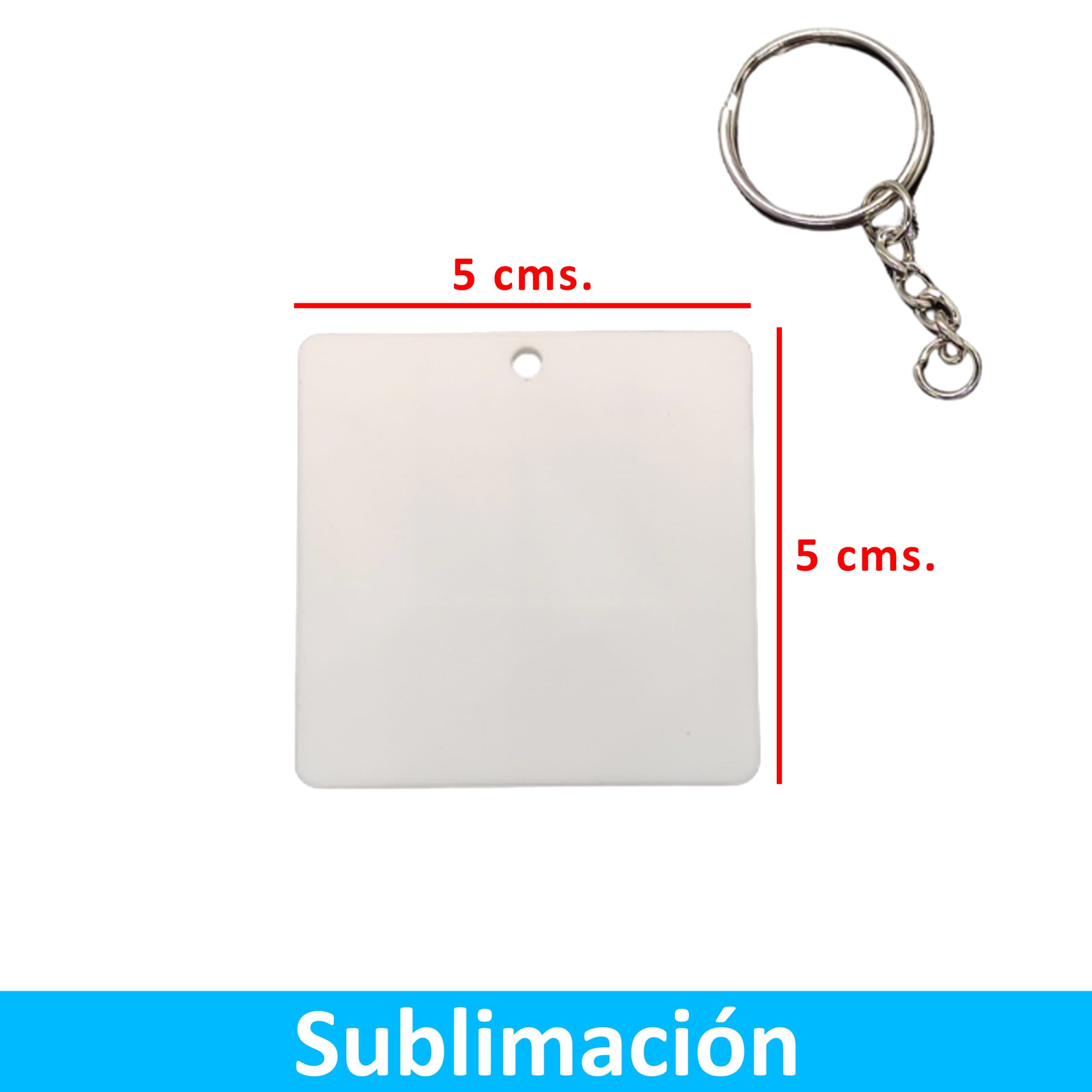 Llavero Acrílico Sublimable Cuadrado NI40