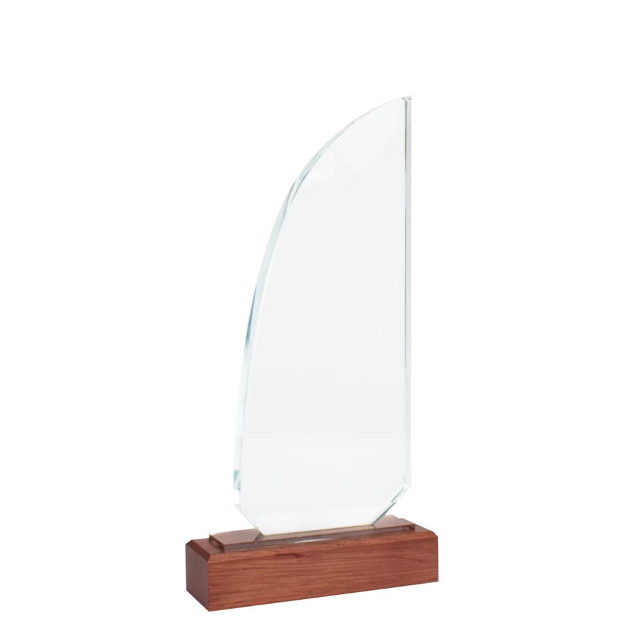 Trofeo Galvano de Madera y Cristal «Sail»