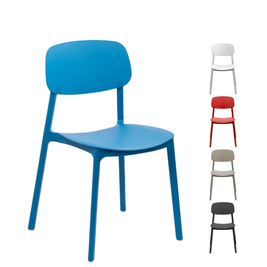 Silla apilable de plástico rígido «MARVIN»
